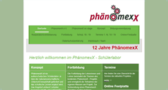 Desktop Screenshot of phaenomexx.info