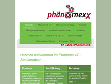 Tablet Screenshot of phaenomexx.info